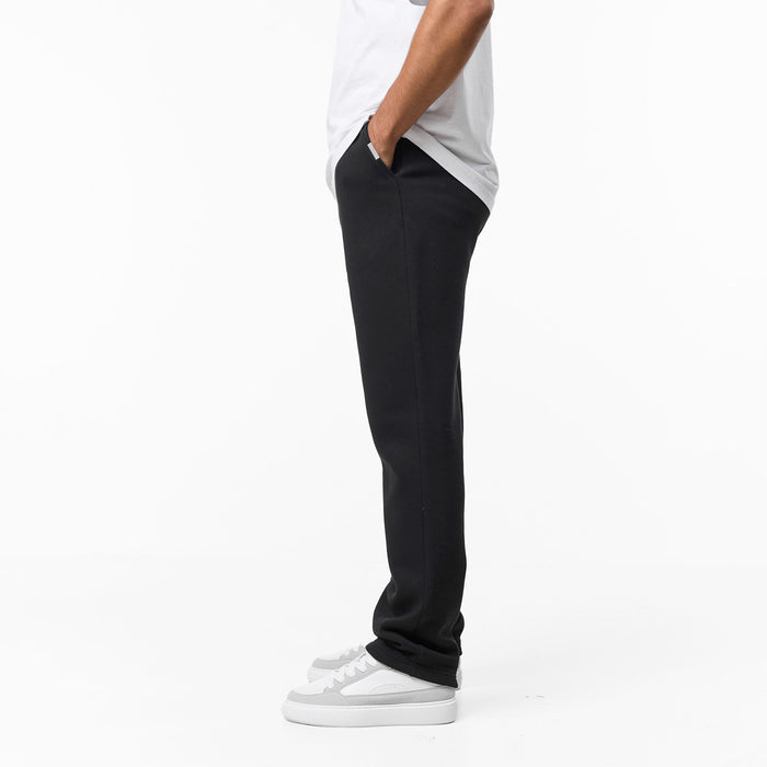 Relaxed Fit Open Hem Jogger | Black