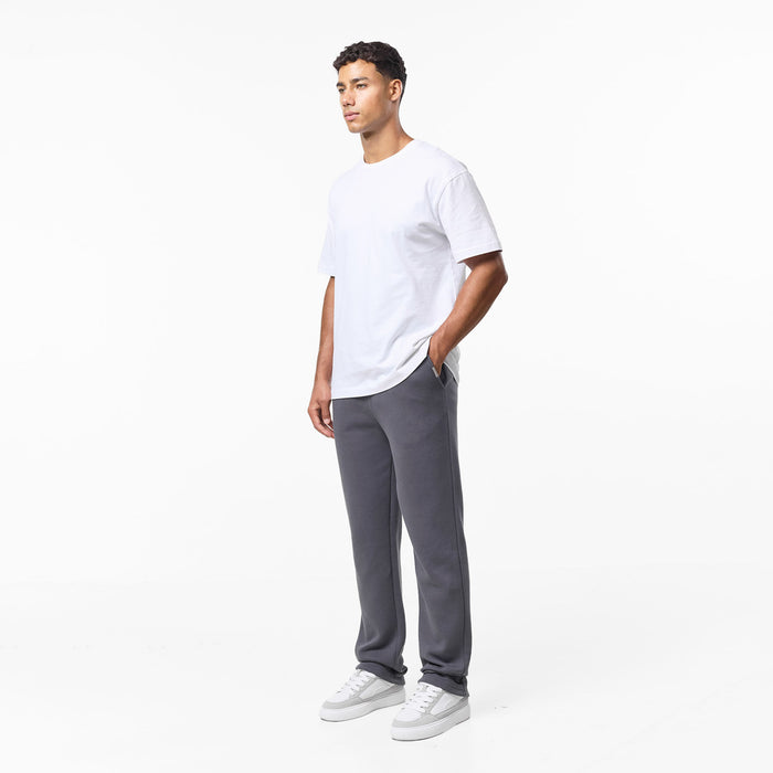 Relaxed Fit Open Hem Jogger | Dark Grey
