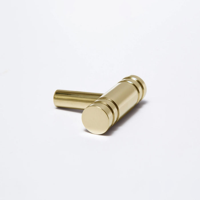 Nest Studio Reveal-02 T-Knob – Modern Hardware in Polished Brass