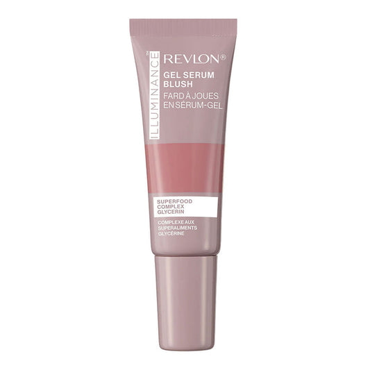 Revlon Illumiance Gel Serum Blush 110 Enchanted Mauve, hydrating gel-serum blush with a soft, luminous mauve finish