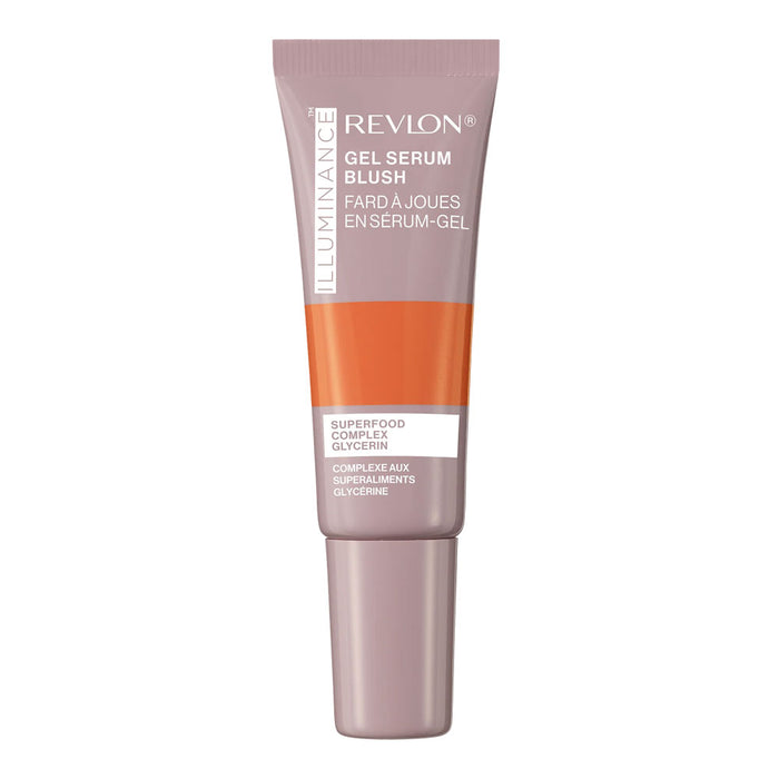 Revlon Illuminance Gel Serum Blush 130 Beaming Coral, hydrating blush with dewy luminous finish, lightweight feel–Blush Fiji
