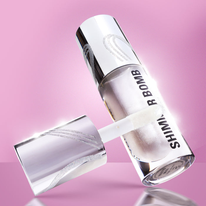 Revolution Metallic Muse Shimmer Bomb Lip Gloss Frosted Muse