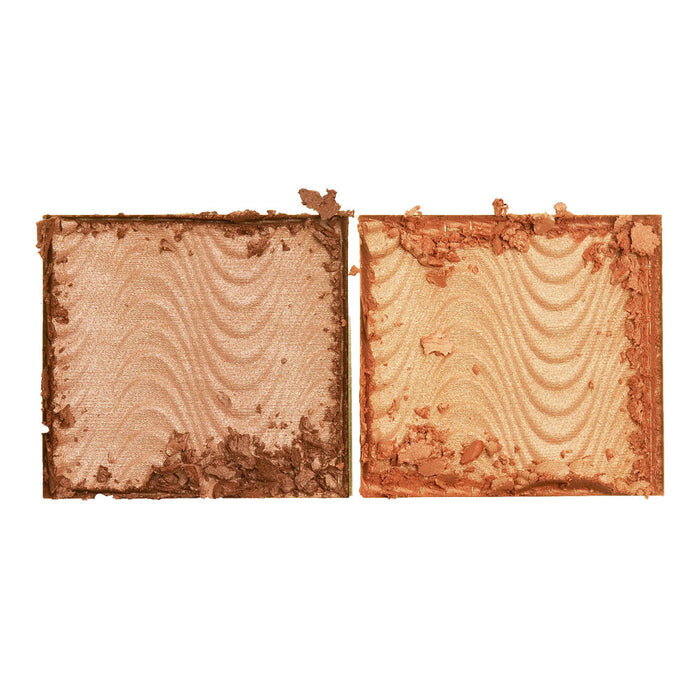 Revolution Pro Sculpt and Glow Palette Medium Deep swatch showing matte bronzer and shimmer highlight shades