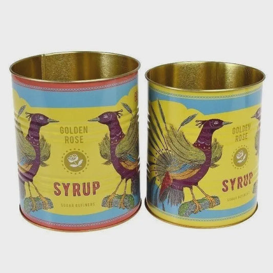 Rex Medium Storage Tins (Set of 2) Golden Rose Syrup - Precious Sparkle
