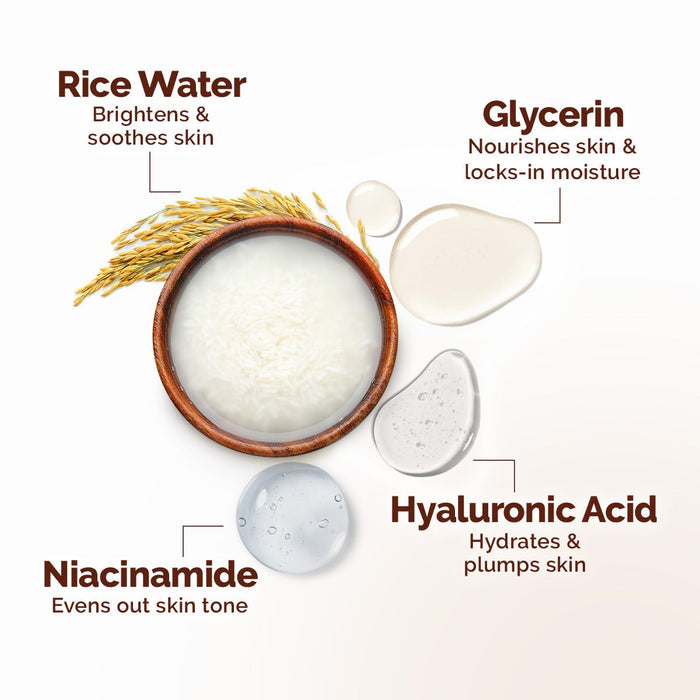Rice Dewy Bright Face Pack with Rice Water & Niacinamide for For Glass Skin - 200 g