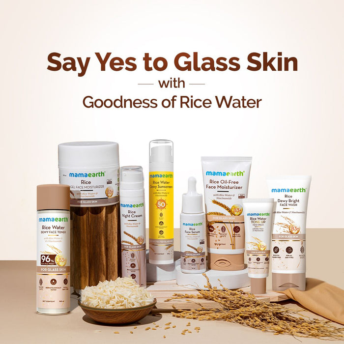 Glass skin rice water skincare range