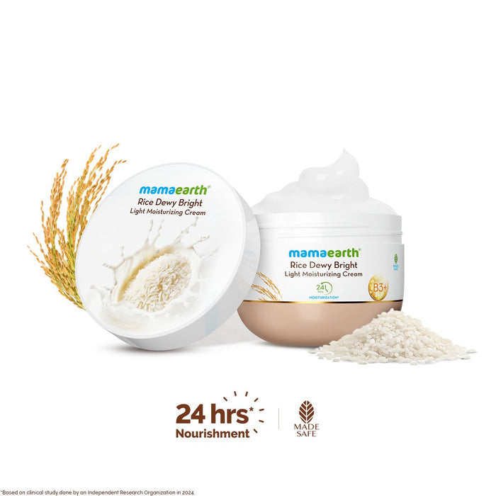 Rice Dewy Bright Moisturizer with Rice Water & Niacinamide for Glass Skin Glow - 200 g