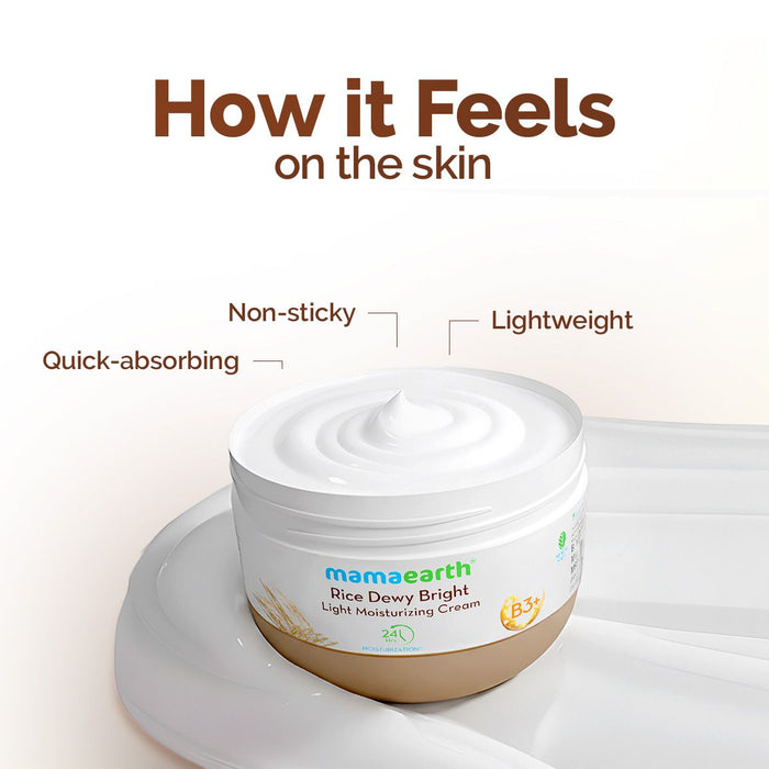 Rice Dewy Bright Moisturizer with Rice Water & Niacinamide for Glass Skin Glow - 200 g