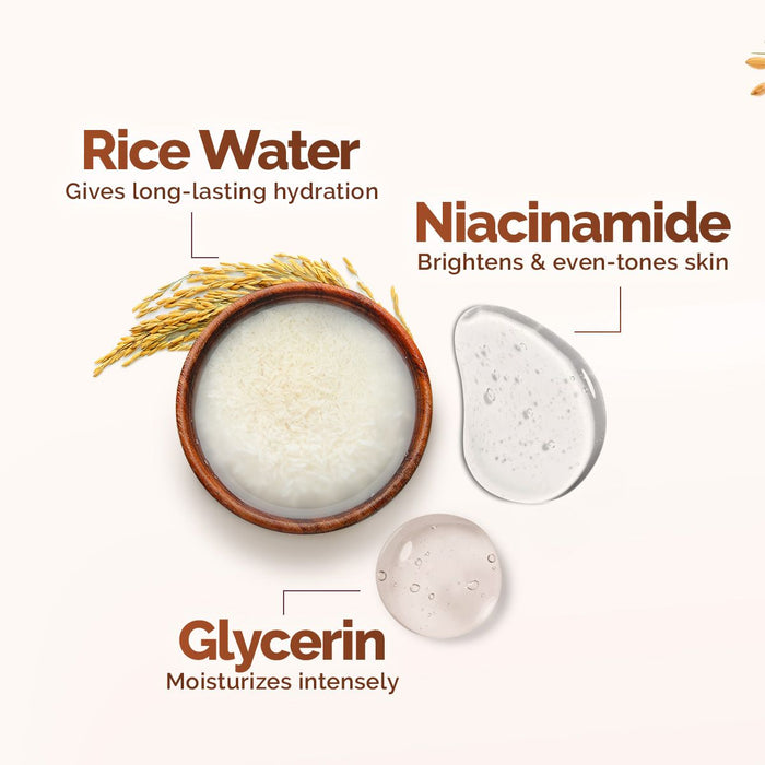Rice Dewy Bright Moisturizer with Rice Water & Niacinamide for Glass Skin Glow - 200 g