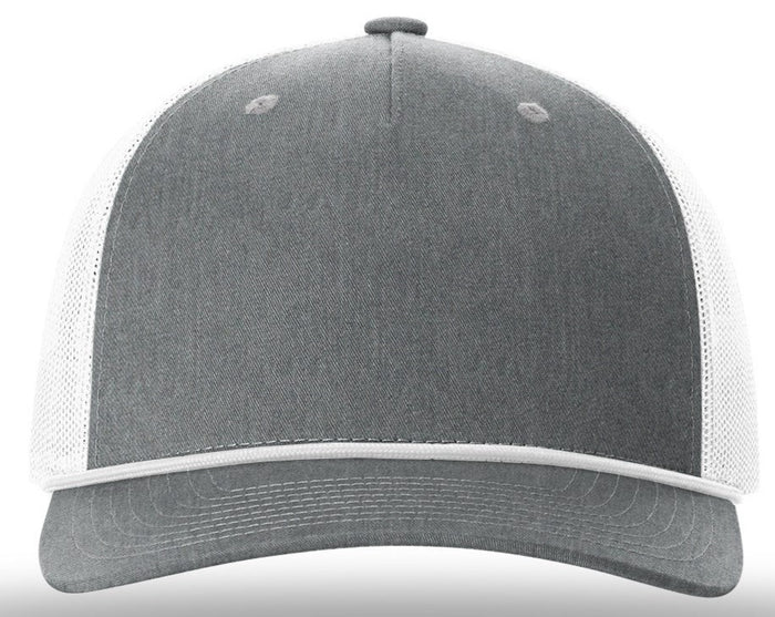 Split Heather Grey/White w/White Rope / OSFA
