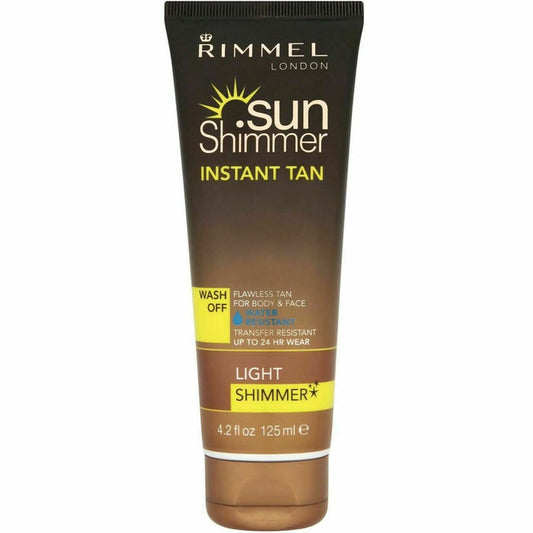 Rimmel Water Resistant Instant Tan Wash Off Light Shimmer 125ml