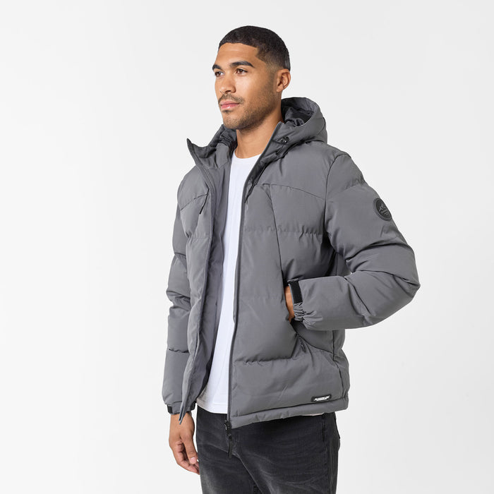 Ripstop Racer Puffer Jacket | Charcoal