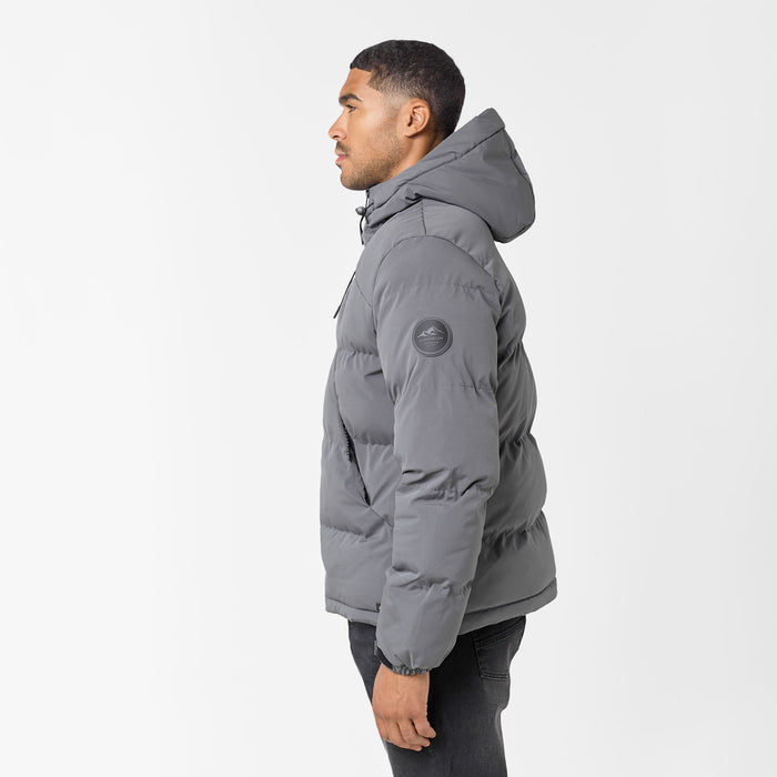 Ripstop Racer Puffer Jacket | Charcoal