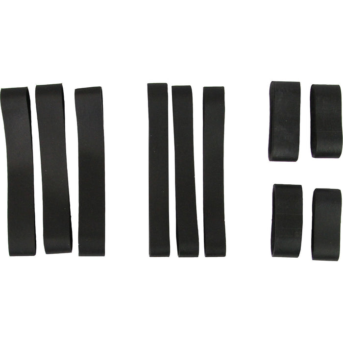 Rocket Bands - EPDM Black Rubber Bands - 10 Pack Variety