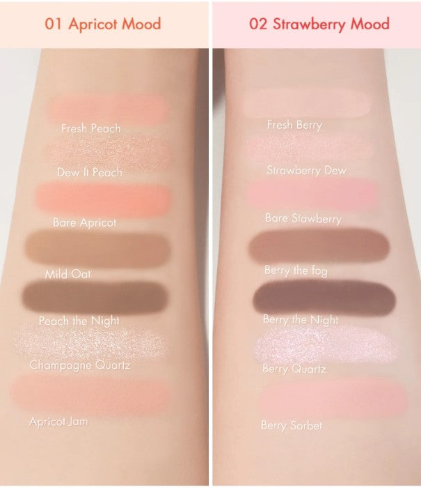 rom & nd Bare Layer Palette 01 Apricot Mood