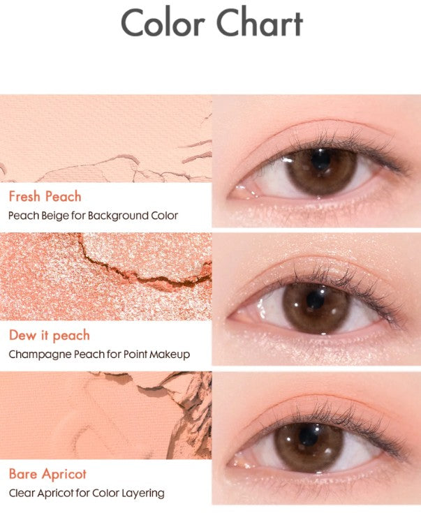 rom & nd Bare Layer Palette 01 Apricot Mood