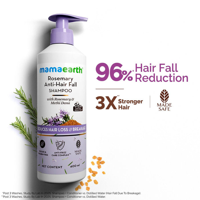Mamaearth rosemary shampoo for hair fall control and growth