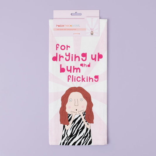 Rosie Made A Thing Bum Flicking Tea Towel - Precious Sparkle
