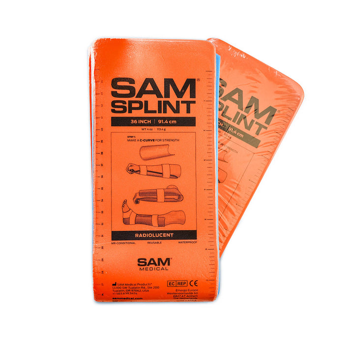 SAM® Splint Combo Pack (2 Orange/Blue 36" Splints & 2 Blue Cohesive Wrap)