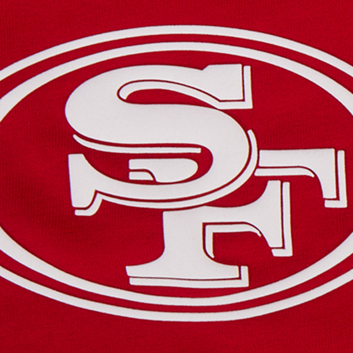 San Francisco 49ers All Pro Woodmark Drop Shoulder Mens Short Sleeve Shirt (Red/White)