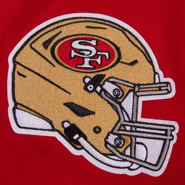 San Francisco 49ers All Pro Woodmark Drop Shoulder Mens Short Sleeve Shirt (Red/White)