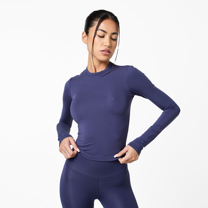 Second Skin Long Sleeve Top I Midnight Blue