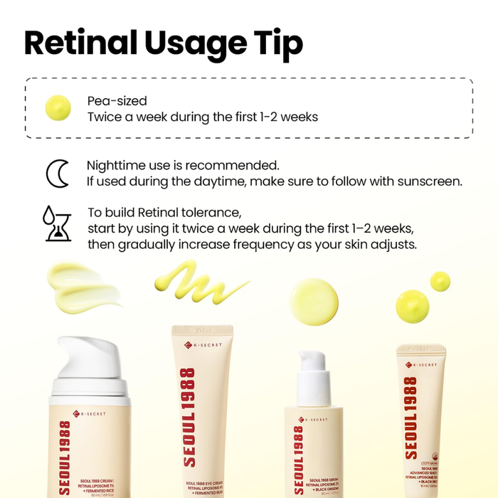 KSECRET SEOUL 1988 Advanced Shot Retinal Liposome 12% + Black Rice Nudie Glow Australia