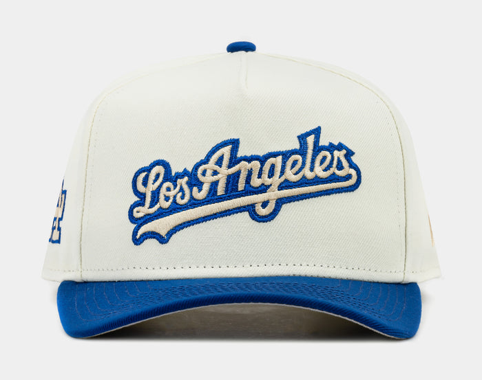 Shoe Palace Exclusive Los Angeles Dodgers Chrome 950AF Snapback Mens Hat (White/Blue)