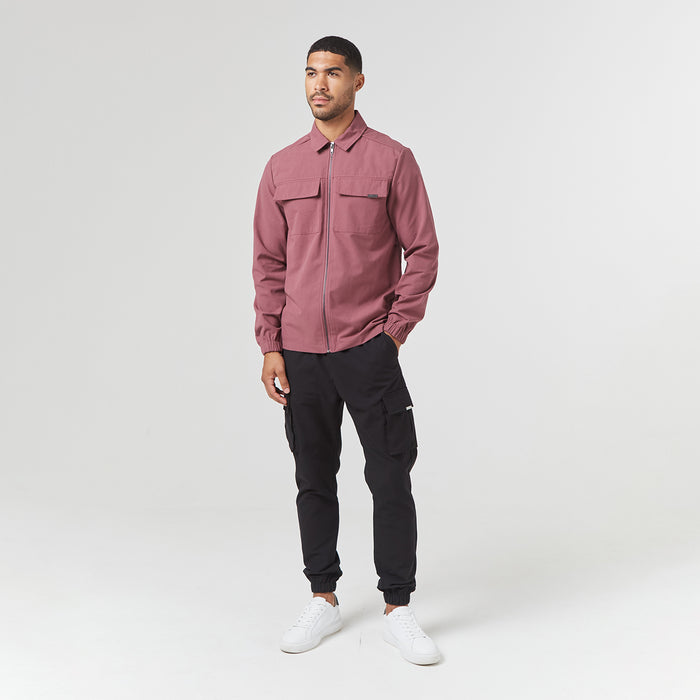 Smart Utility Overshirt | Burgundy