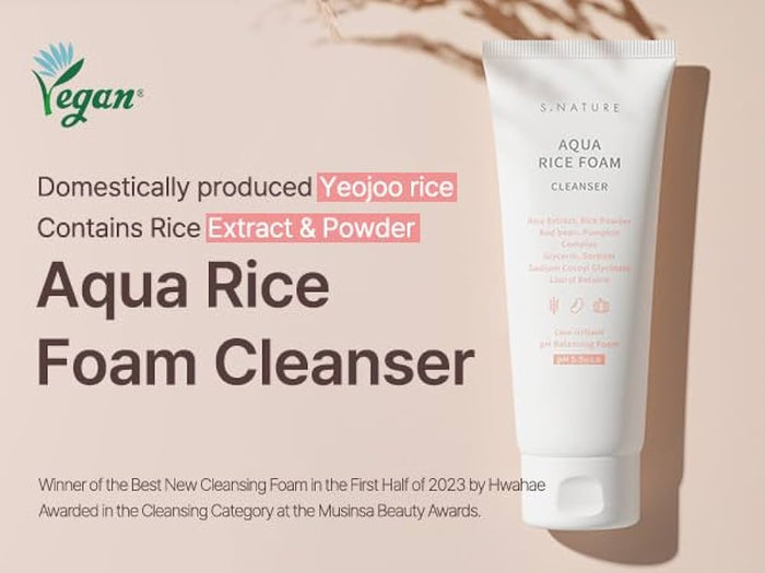 S.Nature Aqua Rice Foam Cleanser 160ml