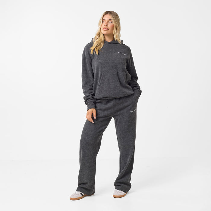 Women's  Charcoal Soft Knit Tracksuit  Closure London  Front View