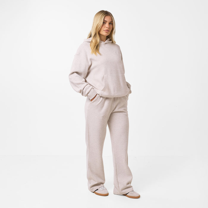 Women's  Oatmeal Soft Knit Tracksuit  Closure London  Front View