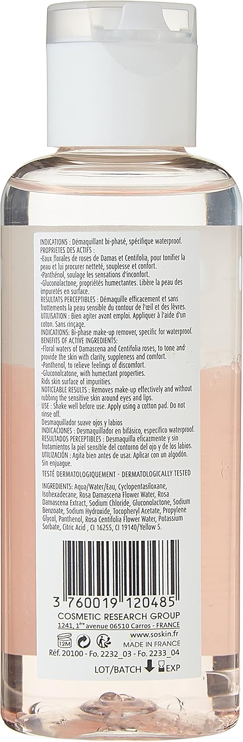 Soskin R+ Gentle Make-Up Remover Eye And Lip - 100ml Soskin