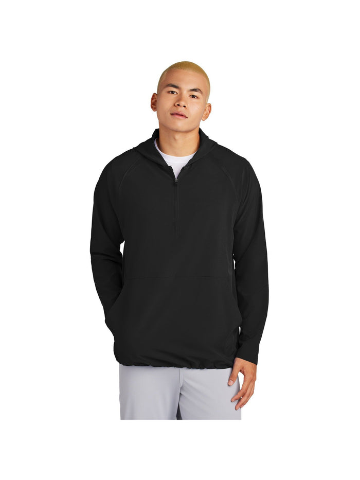 no-logo Sport-Tek Repeat 1/2-Zip Long Sleeve Hooded Jacket-Sport-Tek-Thread Logic