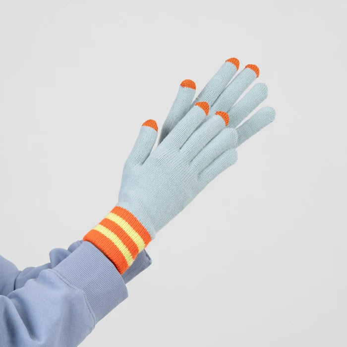 Stone Blue Sport Cuff Touchscreen Gloves