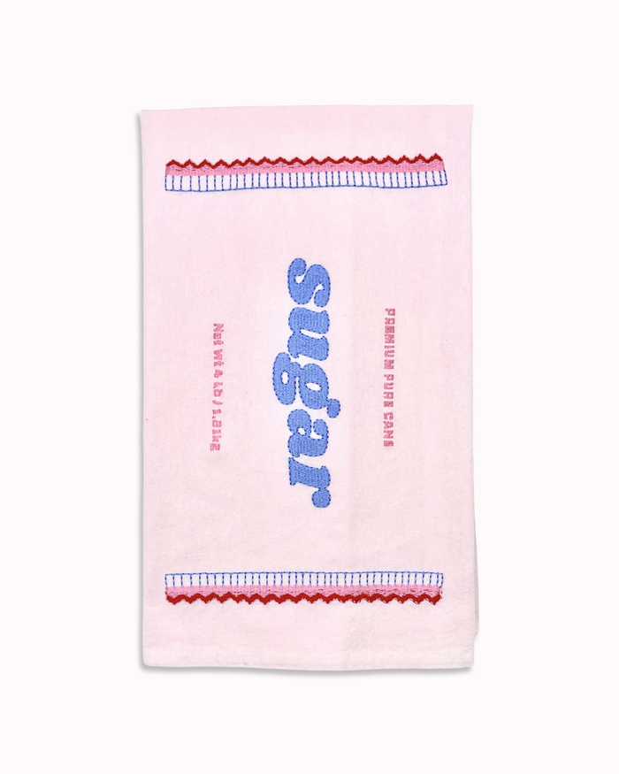 Sugar Embroidered Tea Towel