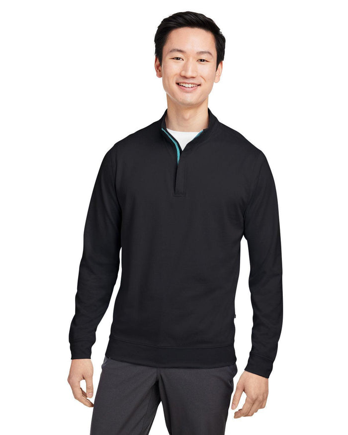 no-logo Swannies McKinnon Quarter-Zip-Knits and Layering-Swannies Golf-Black/Marine-S-Thread Logic