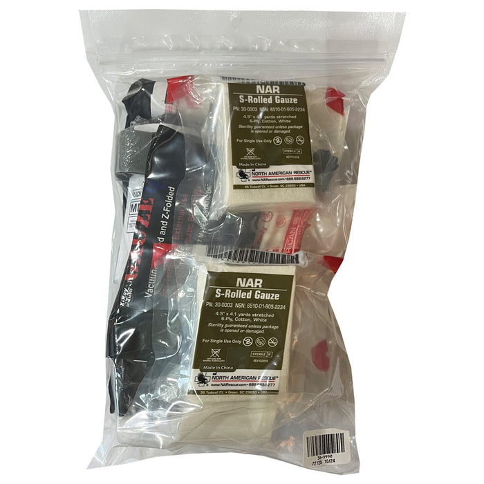 Tactical Medical Refill Kit, back of packaging