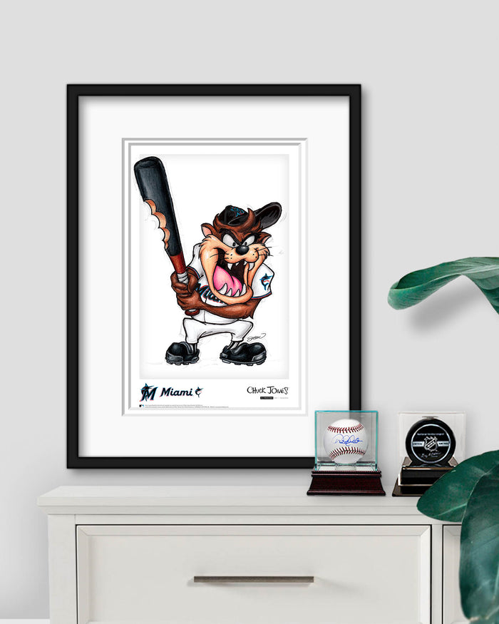 Taz On Deck x MLB Marlins Limited Edition Art Print