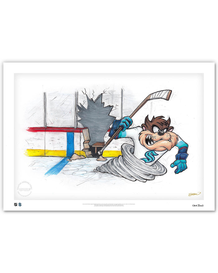 Tazmanian Line Change x NHL Kraken Tazmanian Devil Limited Edition Art Print