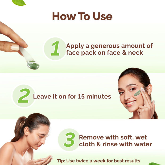 Tea Tree Oil Control Face Pack with Tea Tree & Salicylic Acid for Normal to Oily Skin - 200 g