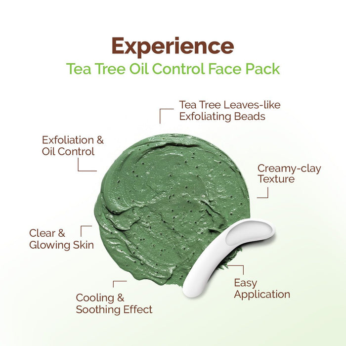 Tea Tree Oil Control Face Pack with Tea Tree & Salicylic Acid for Normal to Oily Skin - 200 g