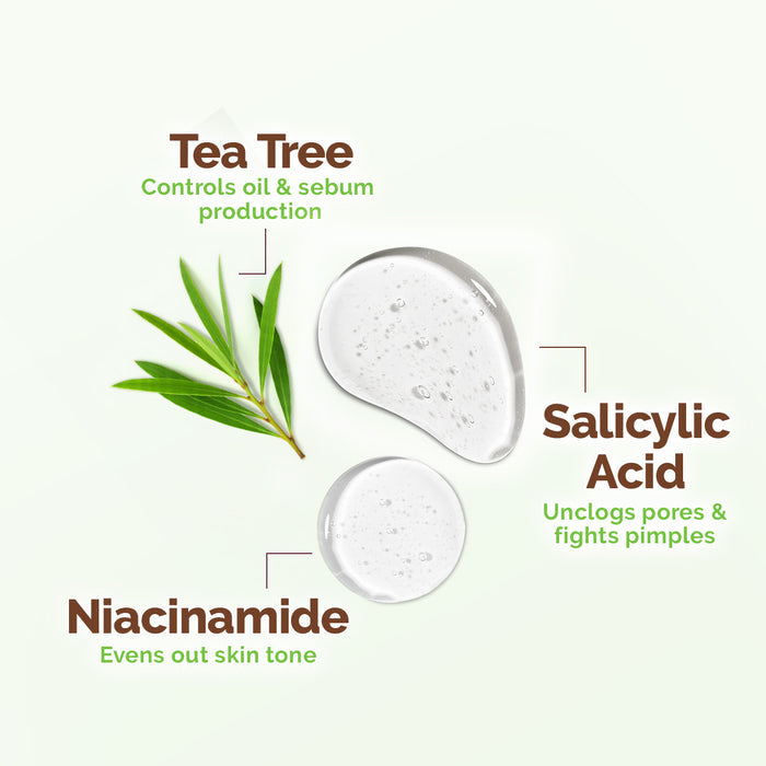 Tea Tree Pimple Control Face Wash with Tea Tree & Salicylic for Oily & Acne-Prone Skin - 150ml