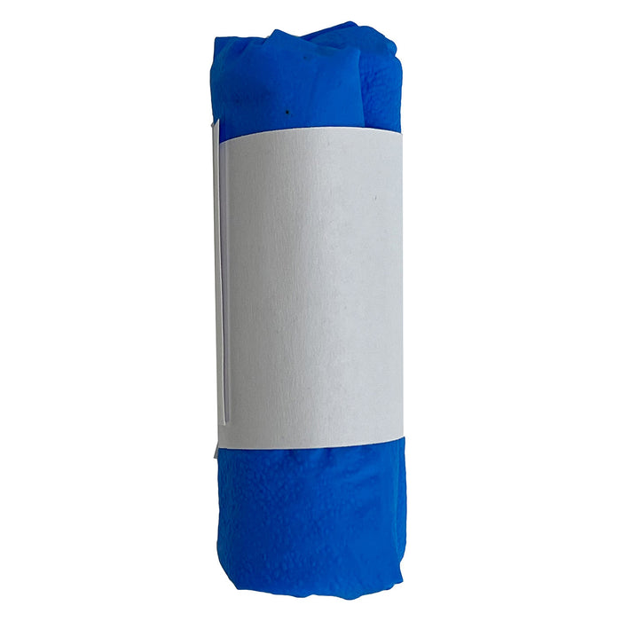 One Rolled Pair of Blue Nitrile Gloves