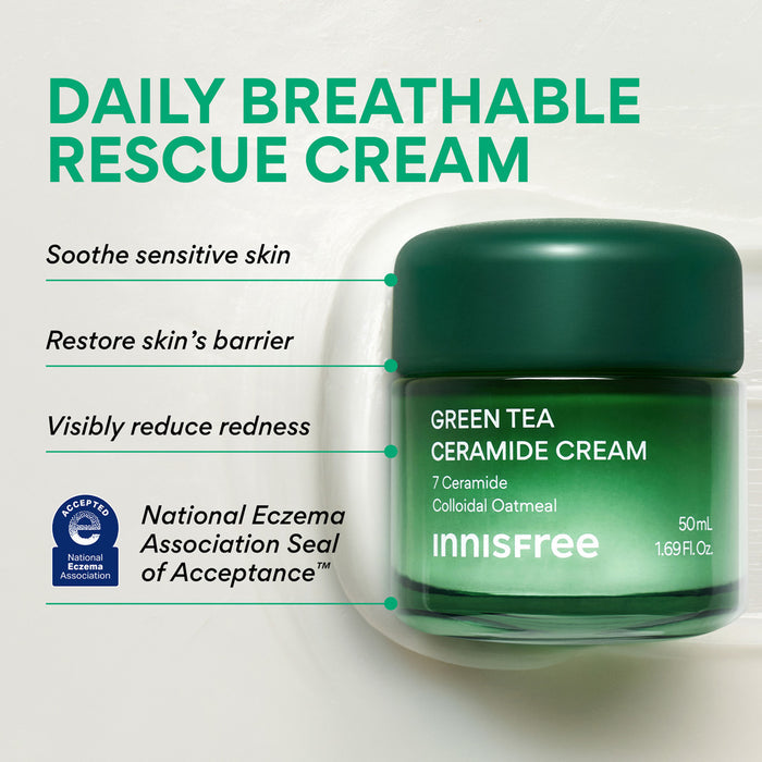 daily breathable rescue cream: Green Tea Ceramide Cream benefits
