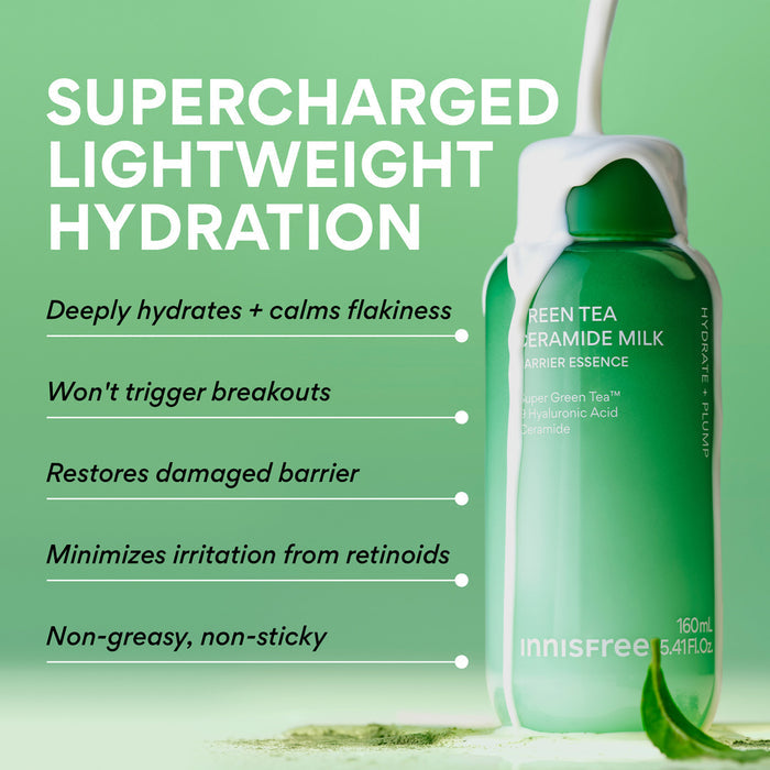 supercharge lightweight hydration: Green Tea Ceramide Milk benefits
