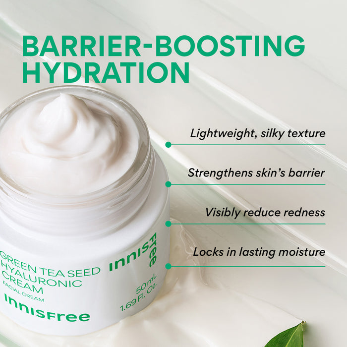 barrier-boosting hydration - Green Tea Hyaluronic Cream benefits
