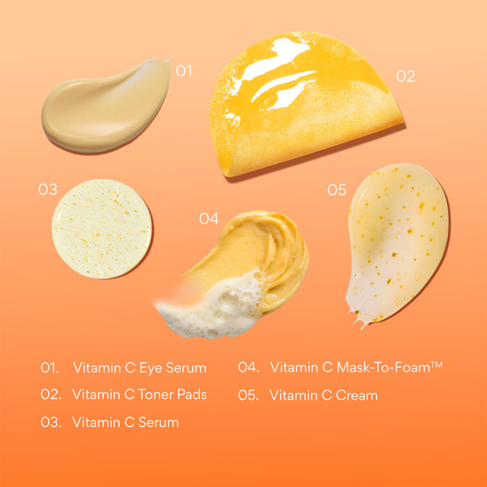 Innisfree skincare product texture on an orange background