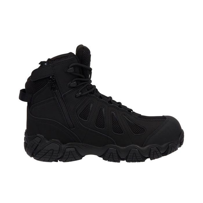 Thorogood Men's Crosstrex Series 6 Inch Side Zip Hiker Comp Toe Boot Work Boots Thorogood Black 10 M