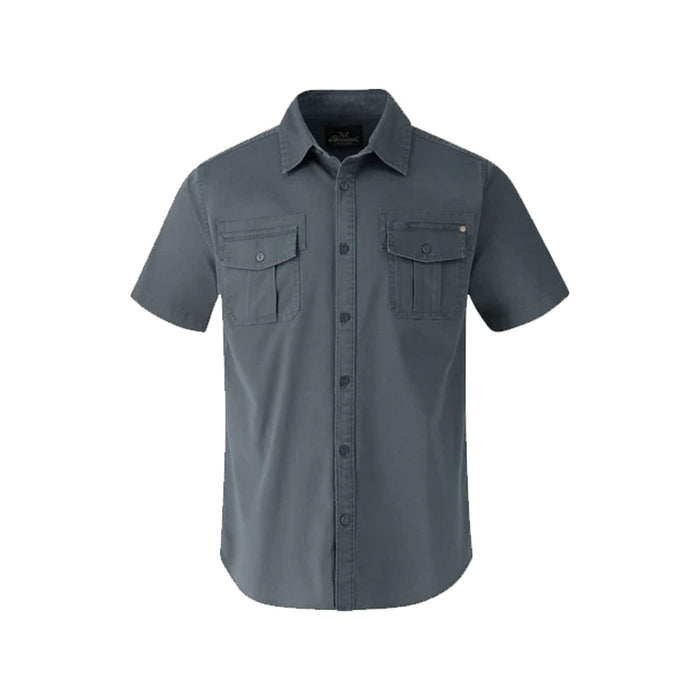 Thorogood Men's Stretch Utility Button-Down Short Sleeve Work Shirt Work Shirts Thorogood Vintage Slate 2XL Reg